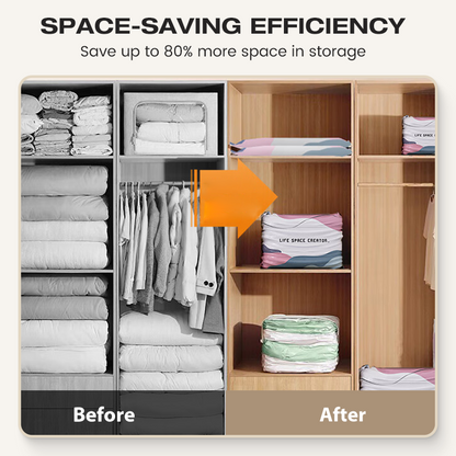 🧳 Schrank überfüllt? Jetzt 50% RABATT! ✨ Vakuumbeutel ohne Pumpe – Einfach drücken & versiegeln! Spart bis zu 80% Platz für Bettwäsche & Winterkleidung 🛏️💨