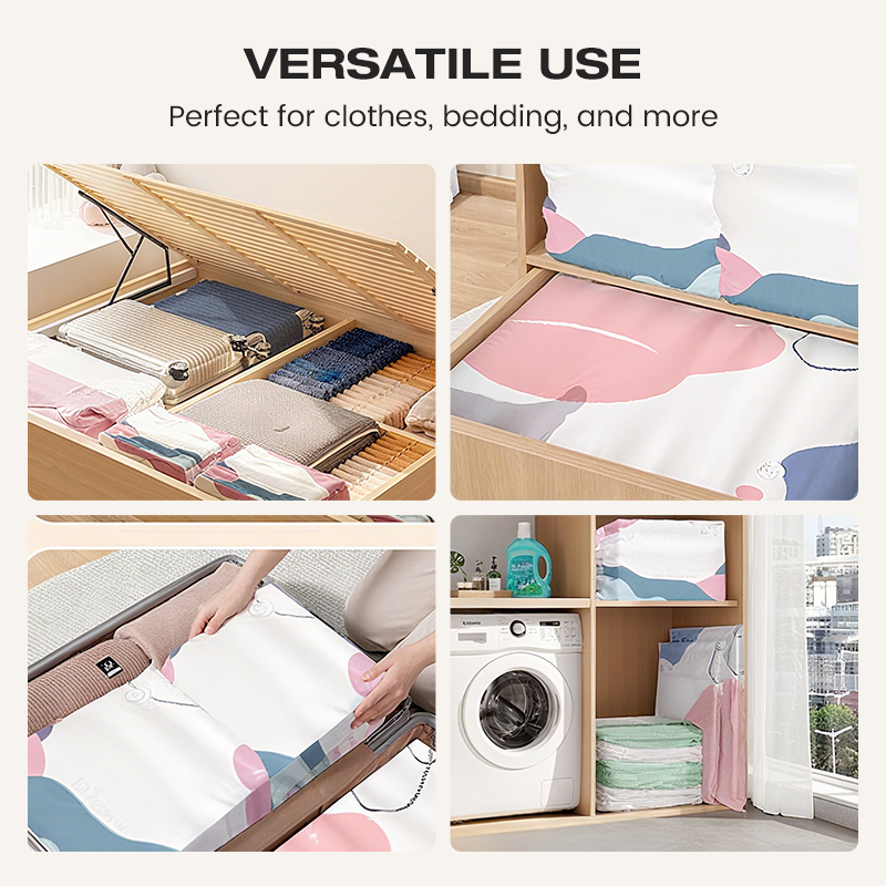 🧳 Schrank überfüllt? Jetzt 50% RABATT! ✨ Vakuumbeutel ohne Pumpe – Einfach drücken & versiegeln! Spart bis zu 80% Platz für Bettwäsche & Winterkleidung 🛏️💨