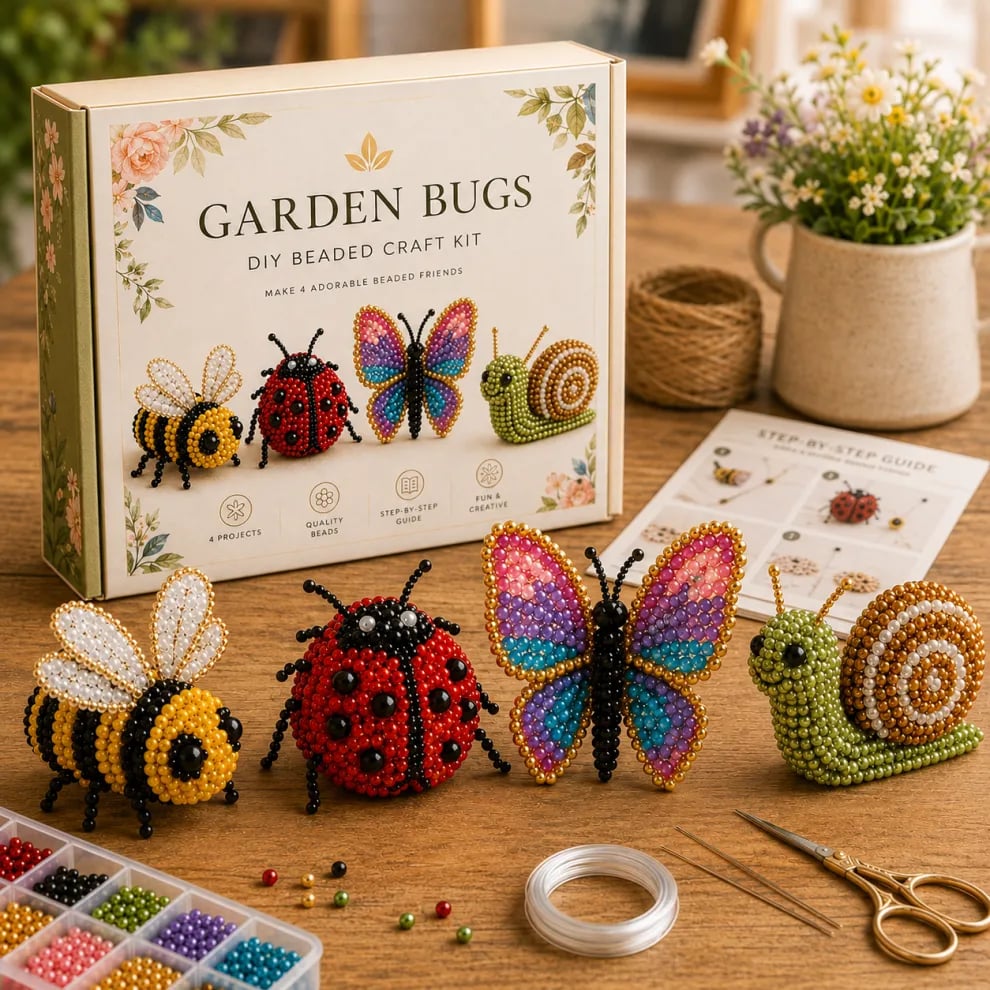 🎨 JETZT 50% RABATT! ✨ Kleines 3D-Bastelset für süße Perlentiere – Entspannung, Kreativität & das perfekte Geschenk 🐶🧵🎁