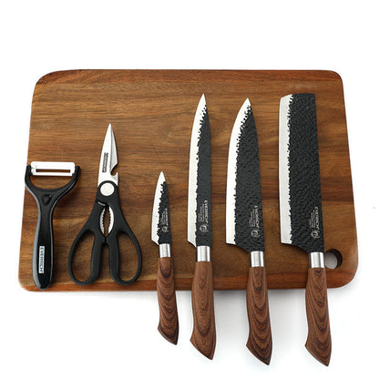 Premium Küchenmesserset aus Edelstahl – Hammerschlag-Design & dauerhafte Schärfe