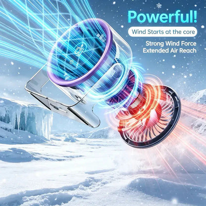 ❄️ Hochgeschwindigkeits-Tischventilator mit TEC-Kühlung – Sofortige thermoelektrische Kühlung | Einstellbare Geschwindigkeiten | Tragbares Design 🌬️