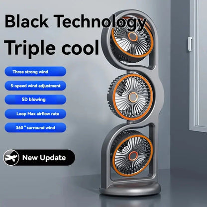 ☀️ 50% Rabatt | 3-Kopf-Standventilator 2026 – 360° Kühlung, leise & gratis Versand! ✈️🌞