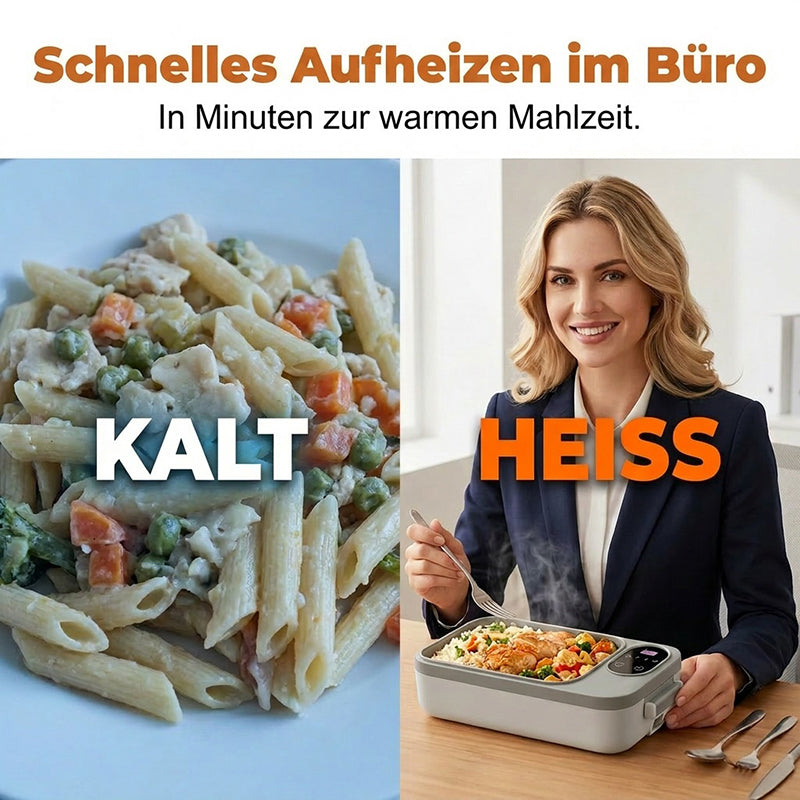 🔥 Tragbare elektrische Lunchbox mit Selbstheizung ⚡ Smarte Technologie für warmes Essen – jederzeit & überall 🍱