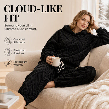 💥 HALF PRICE — HOT SALE! 🍂 3D Embossed Geometric Plush Loungewear Set – Thermal 3D Lock, Cloud-Like Fit ☁️ Warm & Luxurious for Home, Leisure & Dates 🏠 Stay Cozy All Winter 🔥
