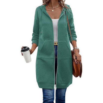 🧥 50 % RABATT | Lässig, bequem & vielseitig – Damen Kapuzenjacke in längerer Passform
