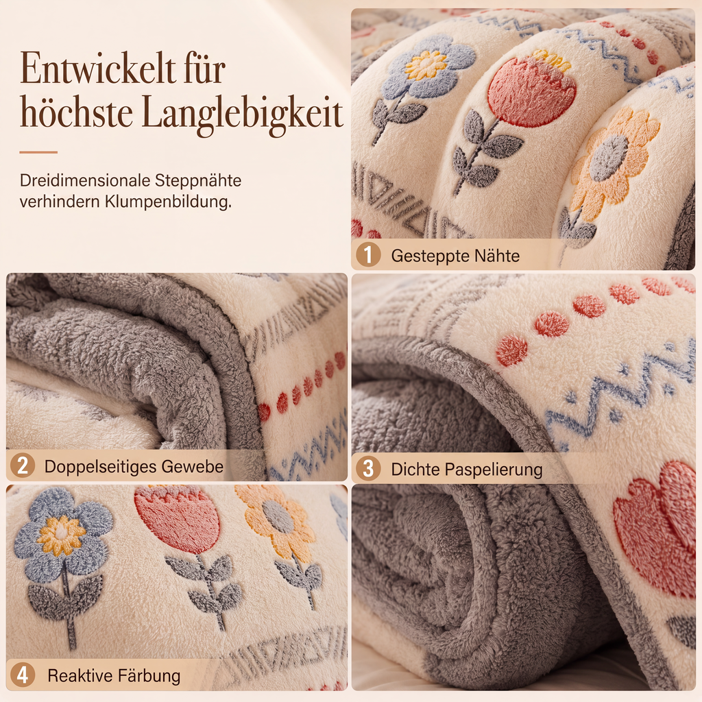🎃 HALLOWEEN-KNALLER: 50 % RABATT! 👻❄️ Schluss mit kalten Nächten! 🥰 Extra kuschelige Winterdecke mit doppelseitigem Lammfleece & Milchsamt – traumhaft weich und wohlig warm! 🛏️🔥✨
