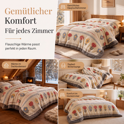 🎃 HALLOWEEN-KNALLER: 50 % RABATT! 👻❄️ Schluss mit kalten Nächten! 🥰 Extra kuschelige Winterdecke mit doppelseitigem Lammfleece & Milchsamt – traumhaft weich und wohlig warm! 🛏️🔥✨