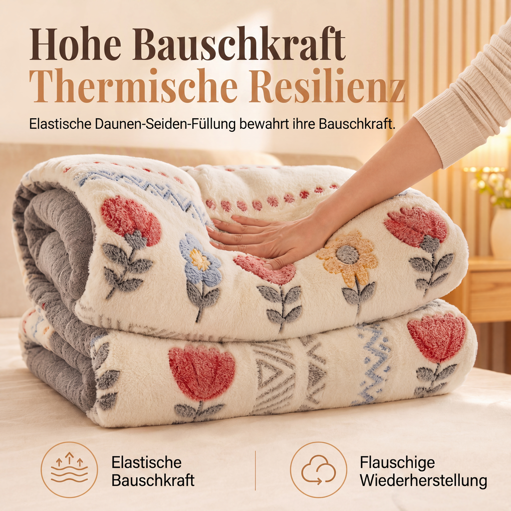 🎃 HALLOWEEN-KNALLER: 50 % RABATT! 👻❄️ Schluss mit kalten Nächten! 🥰 Extra kuschelige Winterdecke mit doppelseitigem Lammfleece & Milchsamt – traumhaft weich und wohlig warm! 🛏️🔥✨