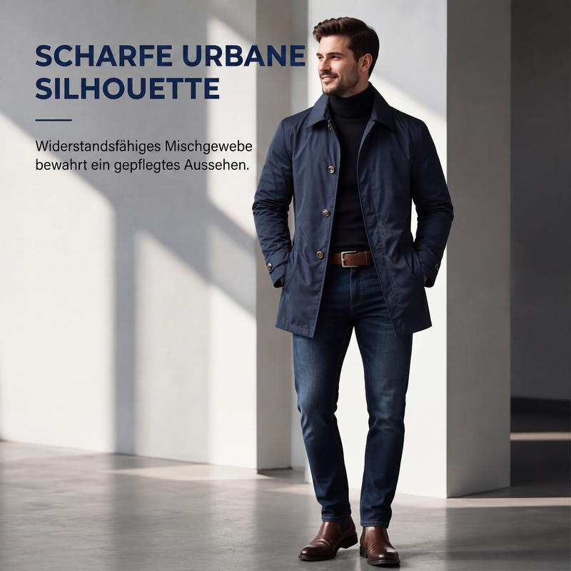 🍂Herbstneuheit🎉🔥Über 30.000 Mal verkauft!🧥Wasserdichter mittellanger Trenchcoat für Herren