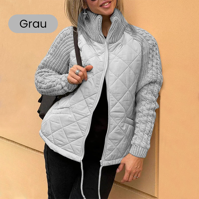 ✨ 50% RABATT! Gestrickte Patchwork-Pufferjacke für Damen ❄️