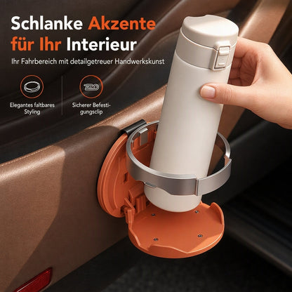 📢📢 !!⏰Multifunktionaler klappbarer Autotür-Becherhalter, Aufbewahrungsregal für Getränke und Wasserflaschen mit großem Durchmesser