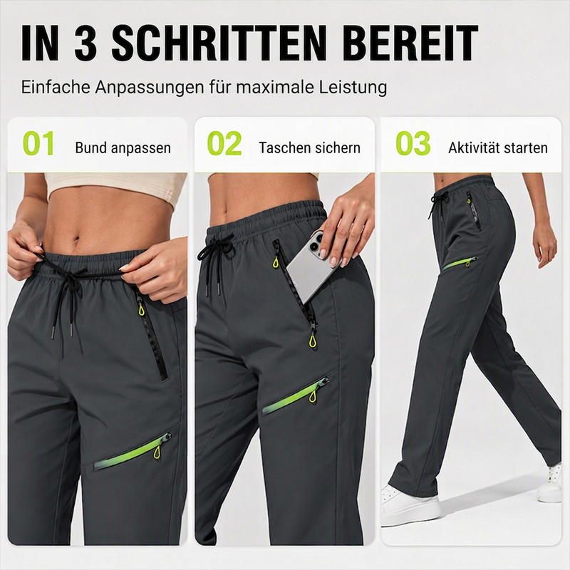 🔥🎉Über 5800 Mal verkauft – 50% Rabatt für kurze Zeit!🎁👖Legere Sport-/Traininghosen für Damen mit Reißverschlusstaschen