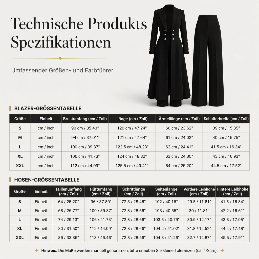 📢🎉🛍️✨Elegantes herbstliches 2-Teiler-Outfit für Damen mit Retro-Langmantel und schlichter Hose