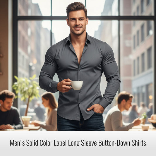🎉🔥Über 30.000 Mal verkauft!🍂Herbst-Bestseller für Herren: Langarm-Hemd mit Revers – schlicht, stylisch & perfekt für kühle Tage🍁