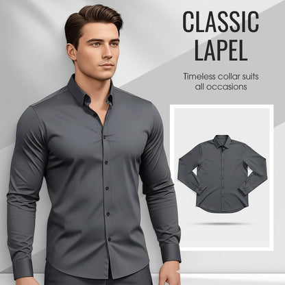 🎉🔥Über 30.000 Mal verkauft!🍂Herbst-Bestseller für Herren: Langarm-Hemd mit Revers – schlicht, stylisch & perfekt für kühle Tage🍁