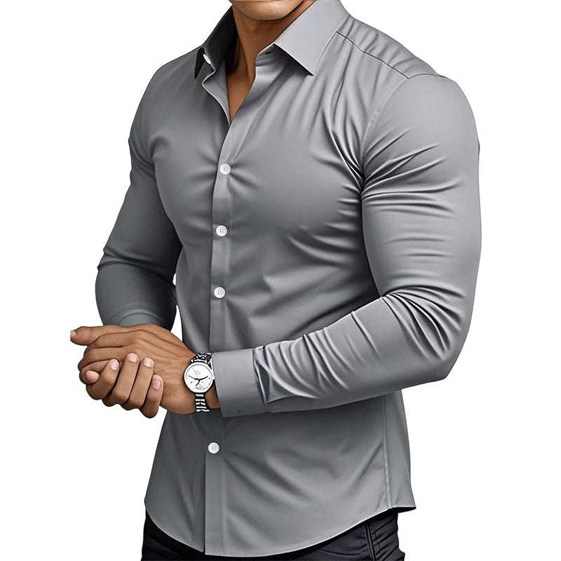 🎉🔥Über 30.000 Mal verkauft!🍂Herbst-Bestseller für Herren: Langarm-Hemd mit Revers – schlicht, stylisch & perfekt für kühle Tage🍁
