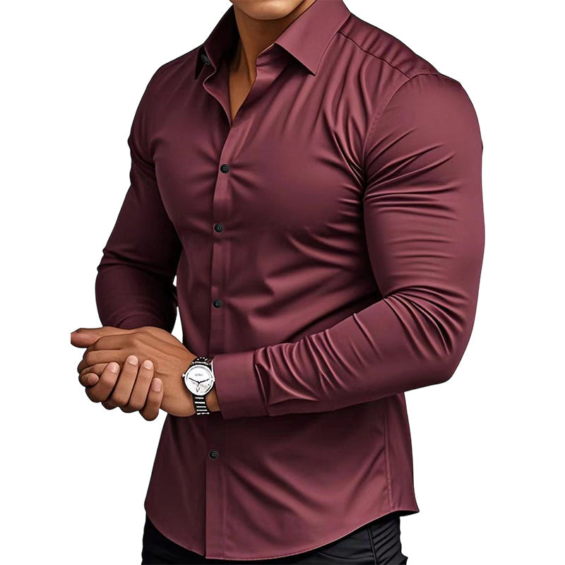 🎉🔥Über 30.000 Mal verkauft!🍂Herbst-Bestseller für Herren: Langarm-Hemd mit Revers – schlicht, stylisch & perfekt für kühle Tage🍁