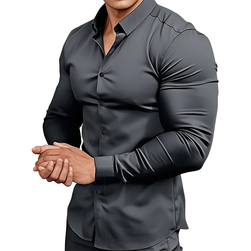 🎉🔥Über 30.000 Mal verkauft!🍂Herbst-Bestseller für Herren: Langarm-Hemd mit Revers – schlicht, stylisch & perfekt für kühle Tage🍁