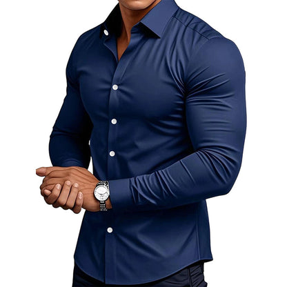 🎉🔥Über 30.000 Mal verkauft!🍂Herbst-Bestseller für Herren: Langarm-Hemd mit Revers – schlicht, stylisch & perfekt für kühle Tage🍁
