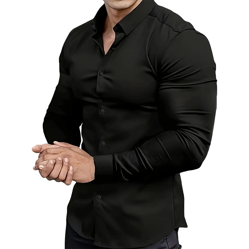 🎉🔥Über 30.000 Mal verkauft!🍂Herbst-Bestseller für Herren: Langarm-Hemd mit Revers – schlicht, stylisch & perfekt für kühle Tage🍁