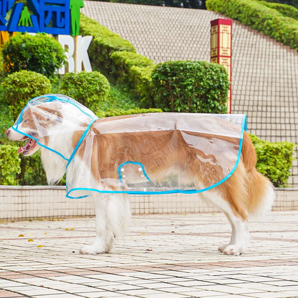 🐾🌧️Zuverlässiger Schutz vor Regen und Nässe: Der transparente Hunde-Regenmantel