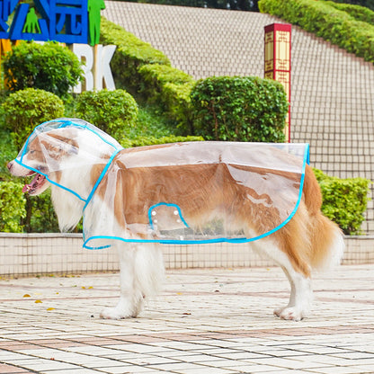 🐾🌧️Zuverlässiger Schutz vor Regen und Nässe: Der transparente Hunde-Regenmantel