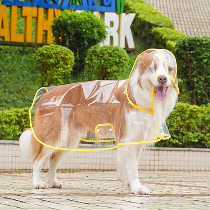 🐾🌧️Zuverlässiger Schutz vor Regen und Nässe: Der transparente Hunde-Regenmantel