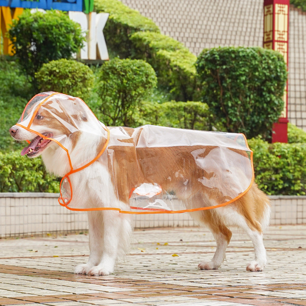 🐾🌧️Zuverlässiger Schutz vor Regen und Nässe: Der transparente Hunde-Regenmantel