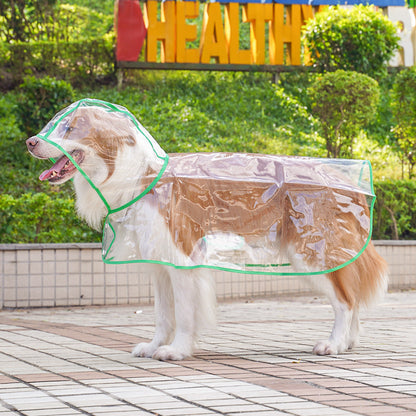 🐾🌧️Zuverlässiger Schutz vor Regen und Nässe: Der transparente Hunde-Regenmantel