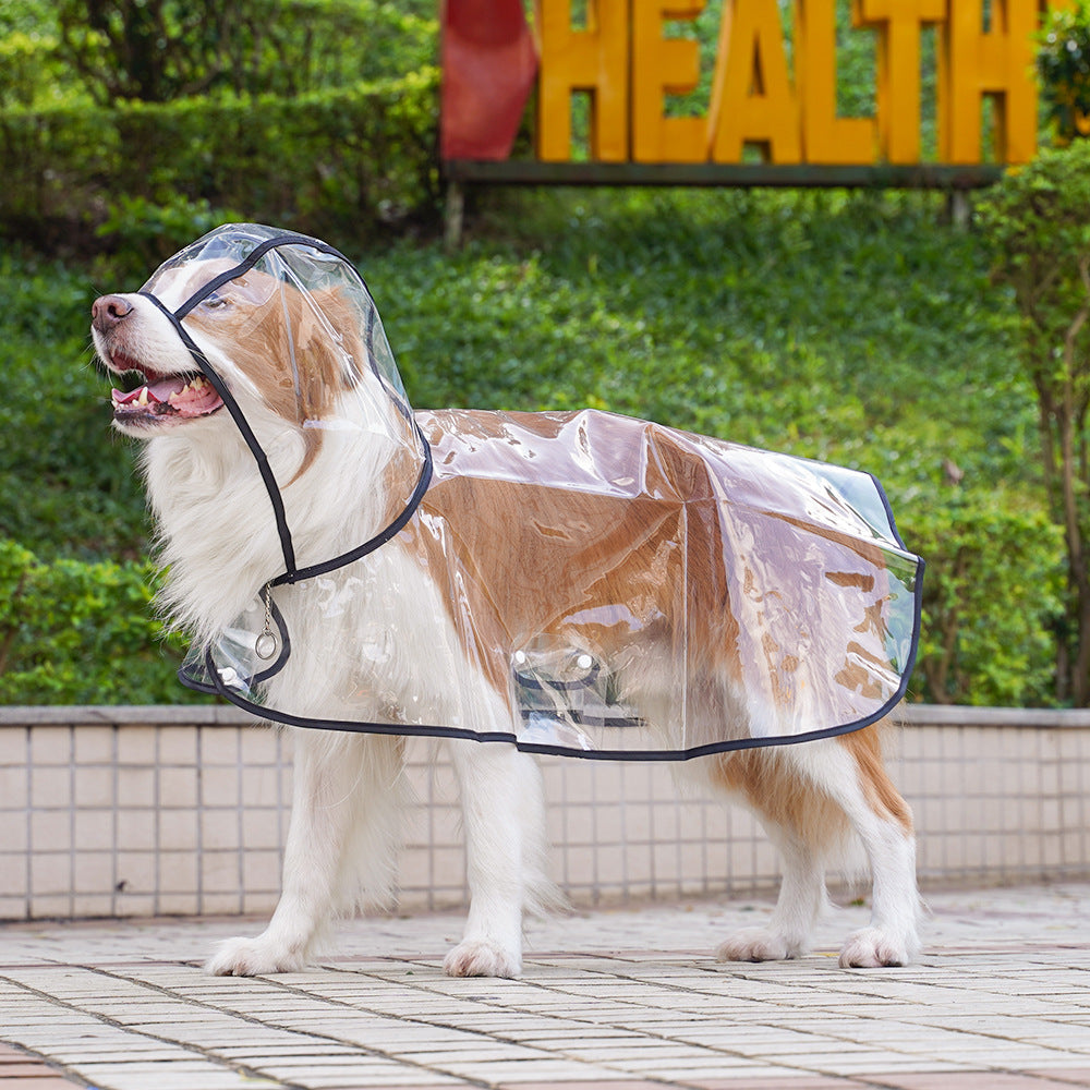 🐾🌧️Zuverlässiger Schutz vor Regen und Nässe: Der transparente Hunde-Regenmantel