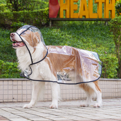 🐾🌧️Zuverlässiger Schutz vor Regen und Nässe: Der transparente Hunde-Regenmantel